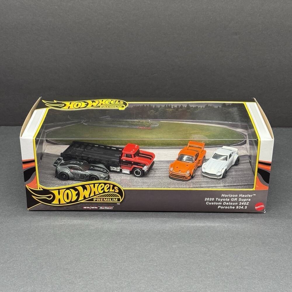 Mattel Hot Wheels Premium Toyota GR Supra Datsun 240Z Porsche 934.5 Hauler